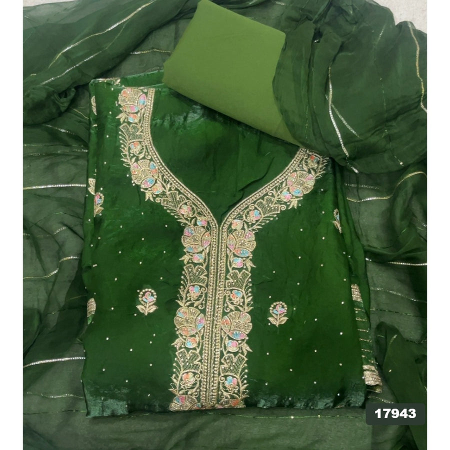Silk Embroidery Suit Set
