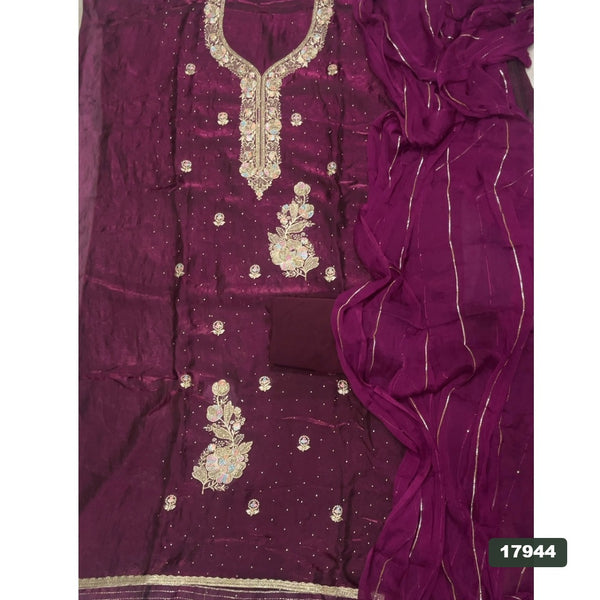 Silk Embroidery Suit Set