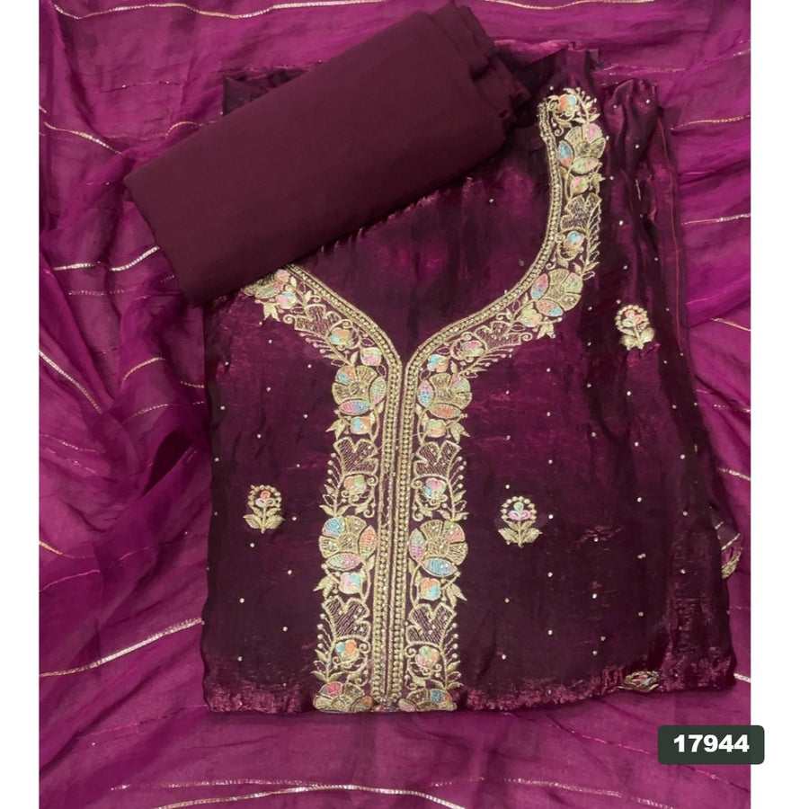 Silk Embroidery Suit Set