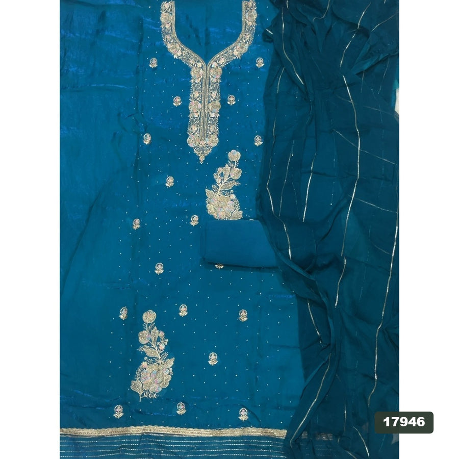 Silk Embroidery Suit Set