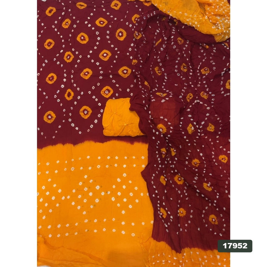 Pure Bandhej Cambric Cotton Suit Set