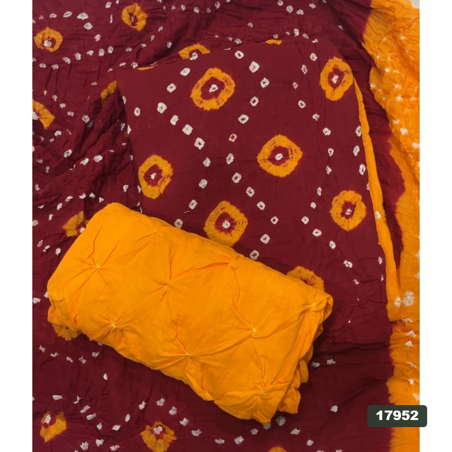 Pure Bandhej Cambric Cotton Suit Set