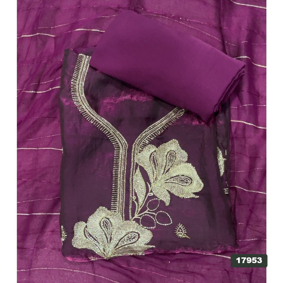 Silk Embroidery Suit Set