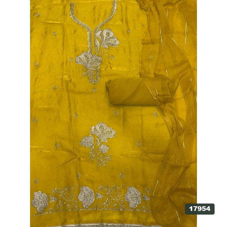 Silk Embroidery Suit Set