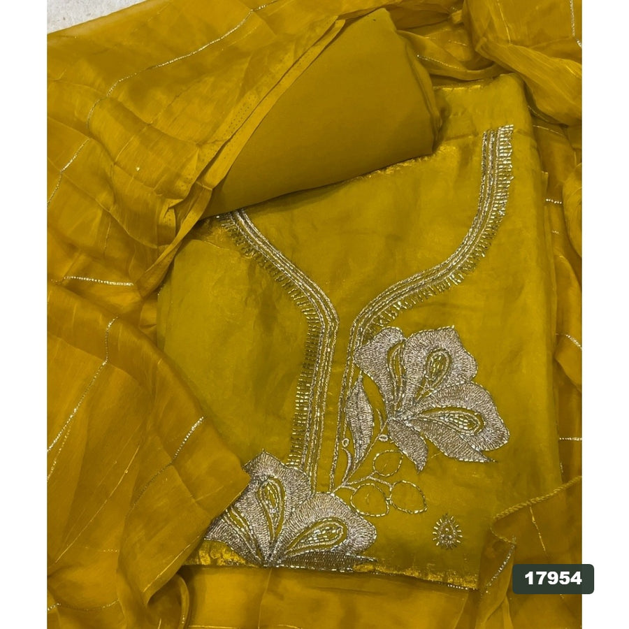 Silk Embroidery Suit Set