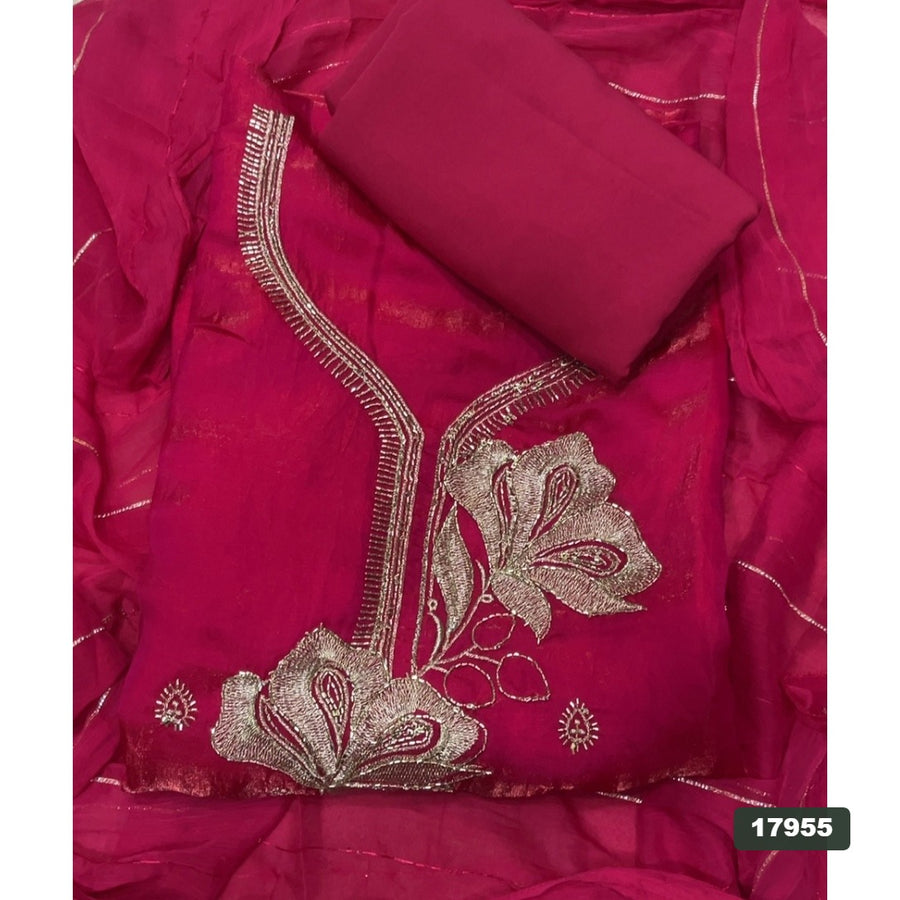 Silk Embroidery Suit Set