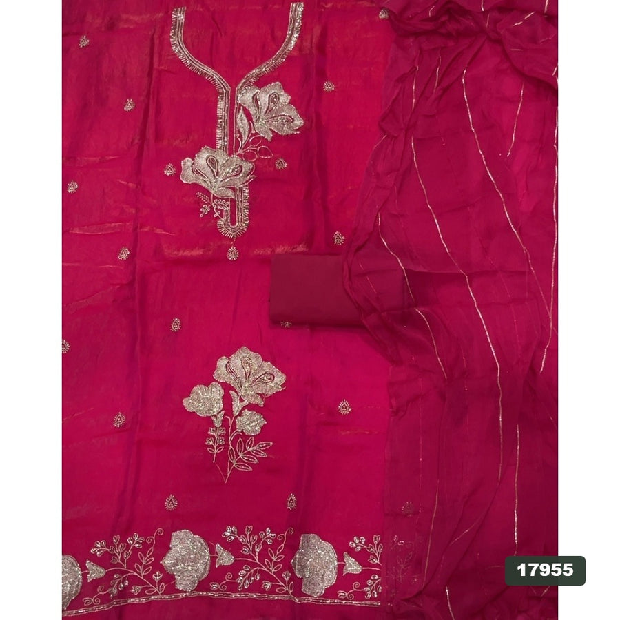 Silk Embroidery Suit Set