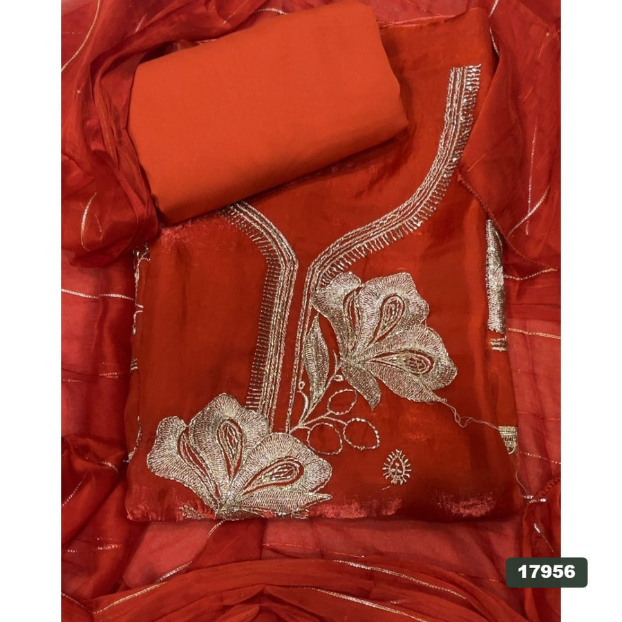 Silk Embroidery Suit Set