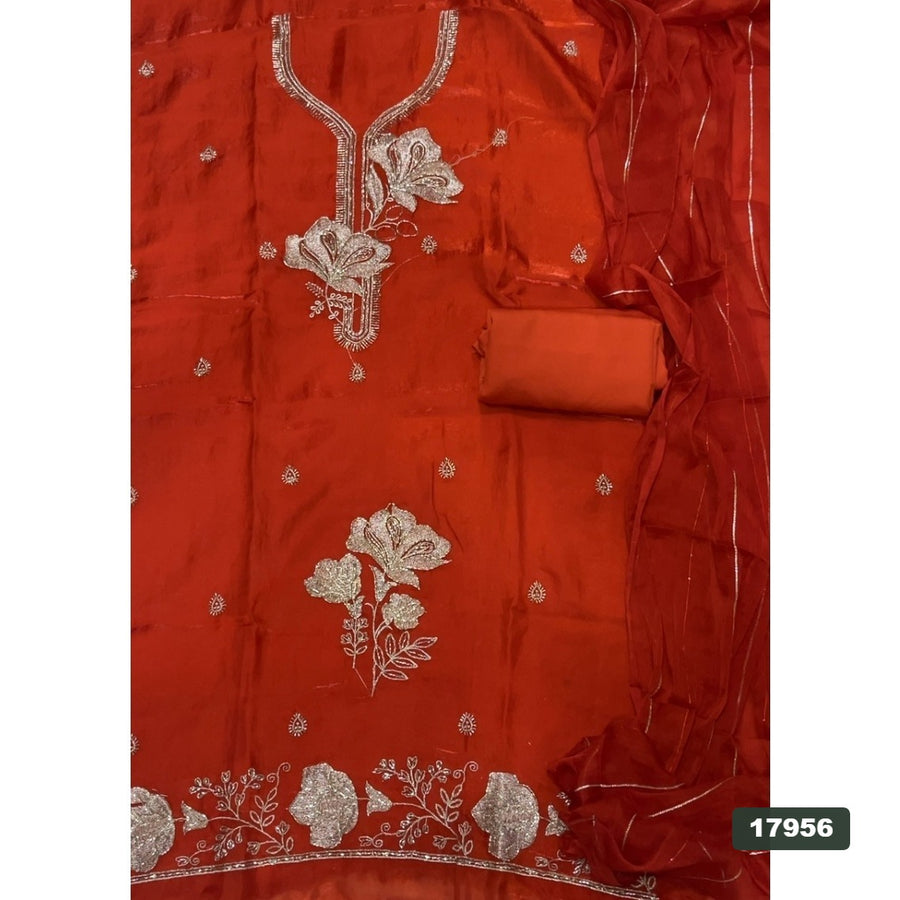 Silk Embroidery Suit Set