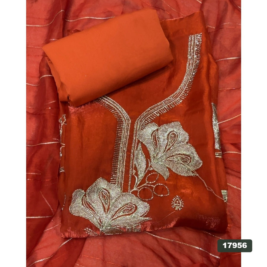 Silk Embroidery Suit Set