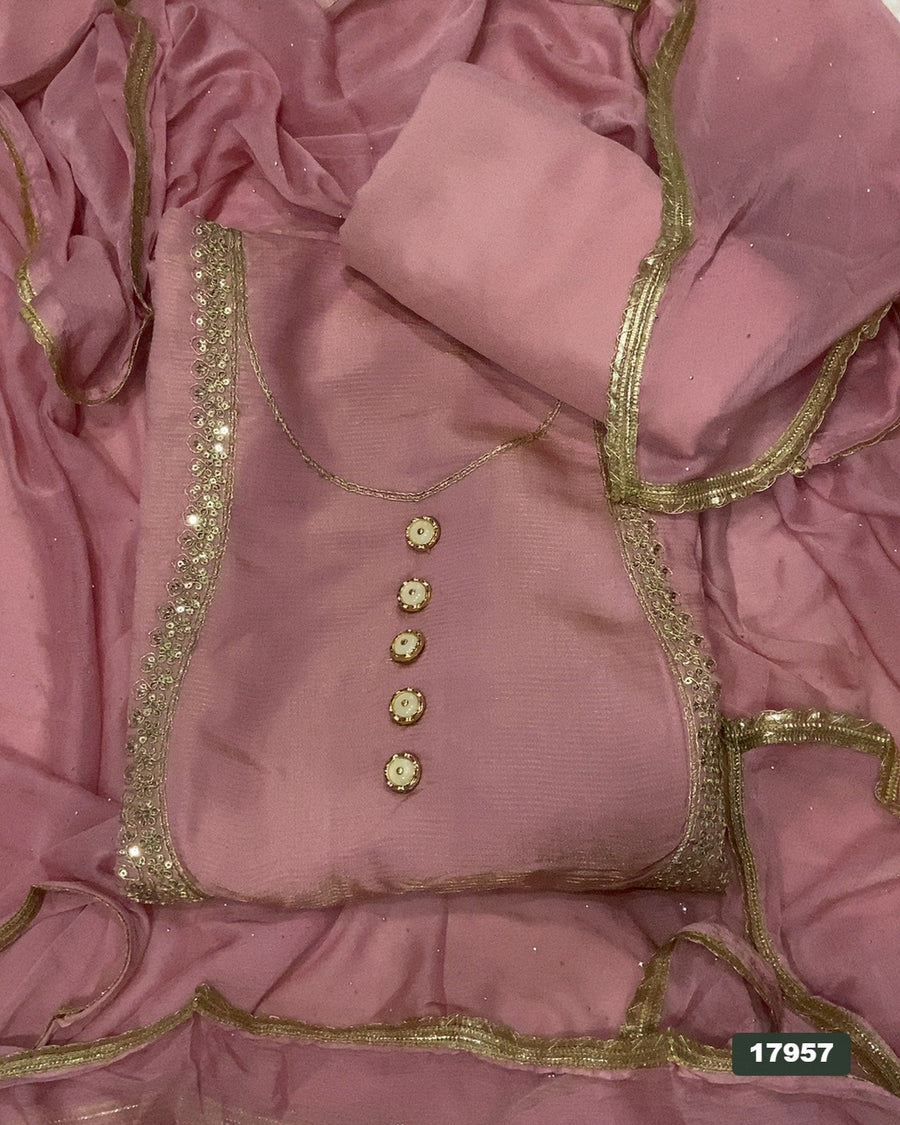 Silk Embroidery Suit Set