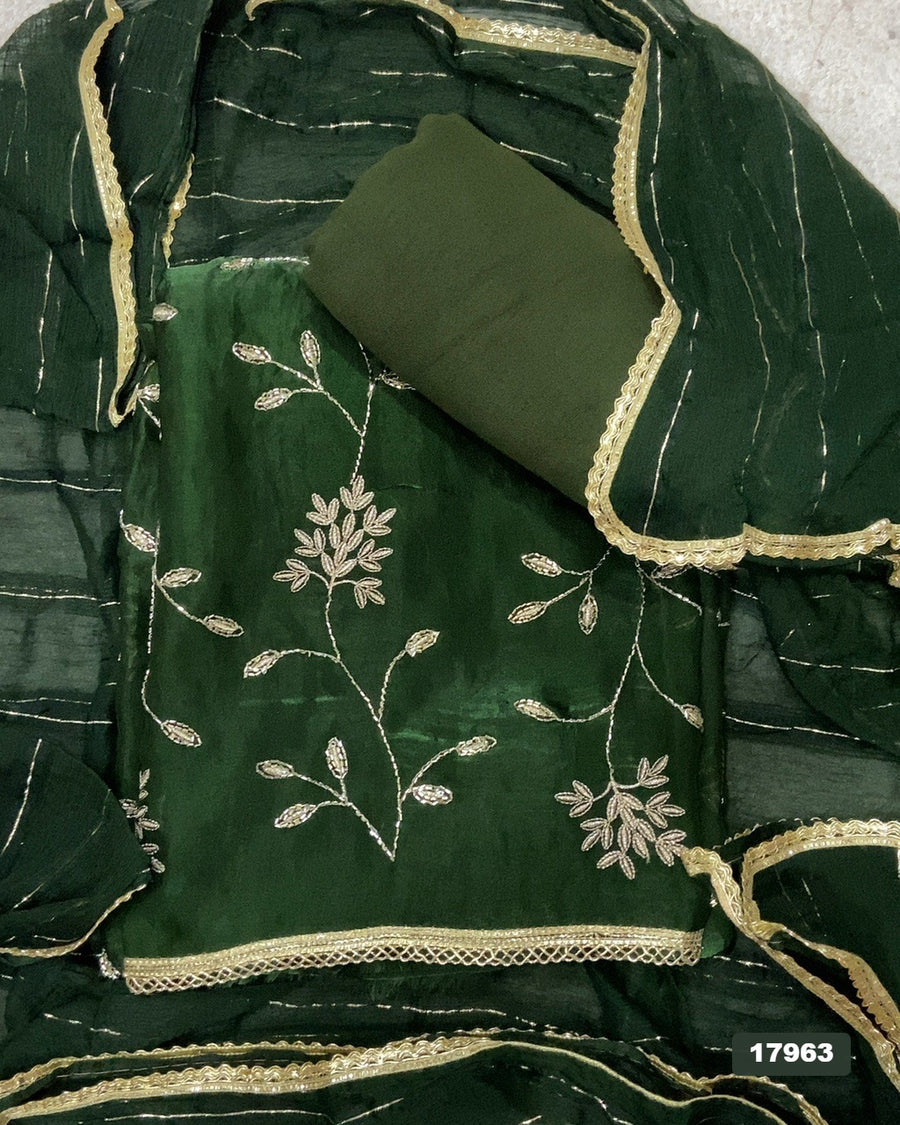 Silk Embroidery Suit Set