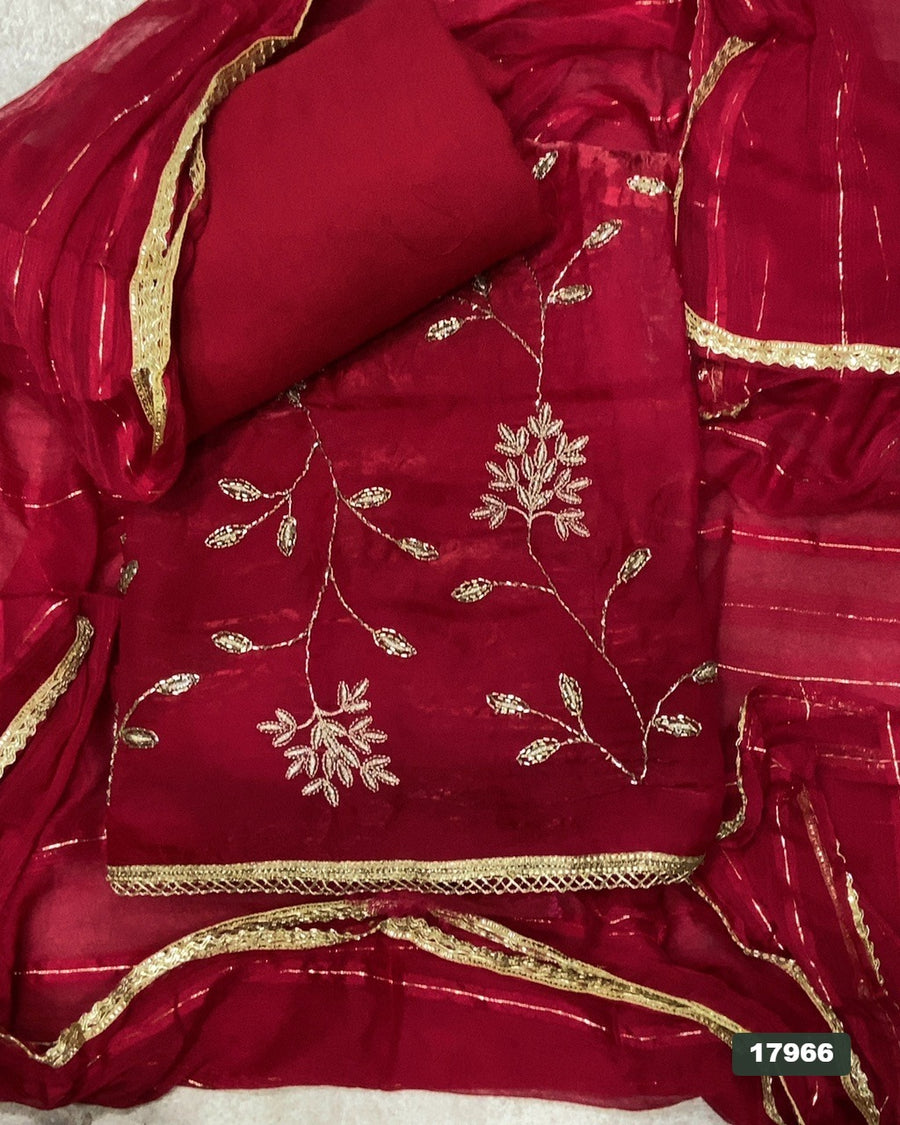 Silk Embroidery Suit Set