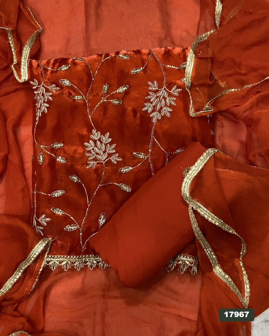 Silk Embroidery Suit Set