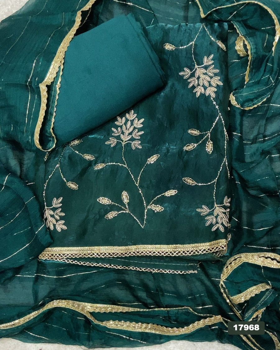 Silk Embroidery Suit Set