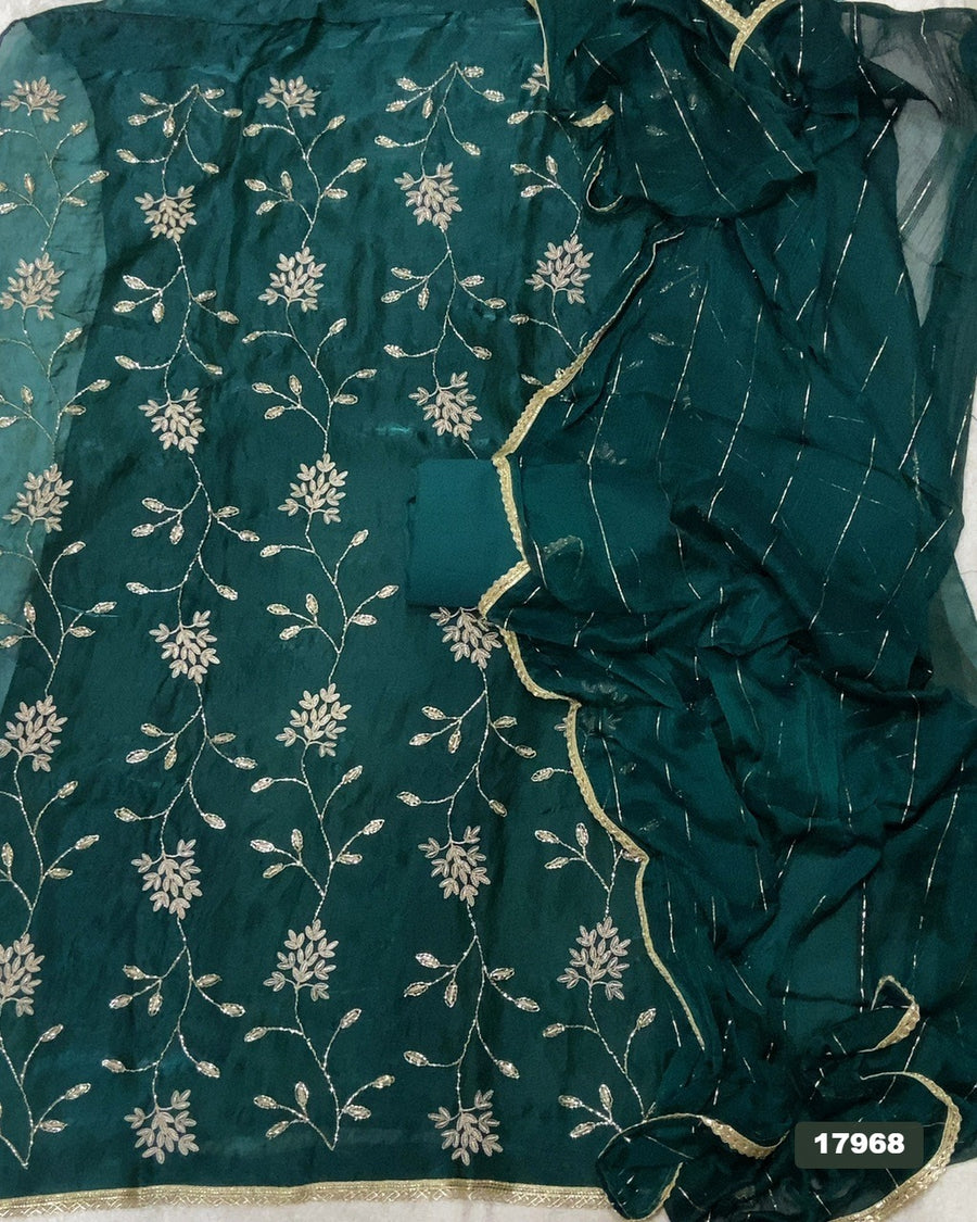 Silk Embroidery Suit Set