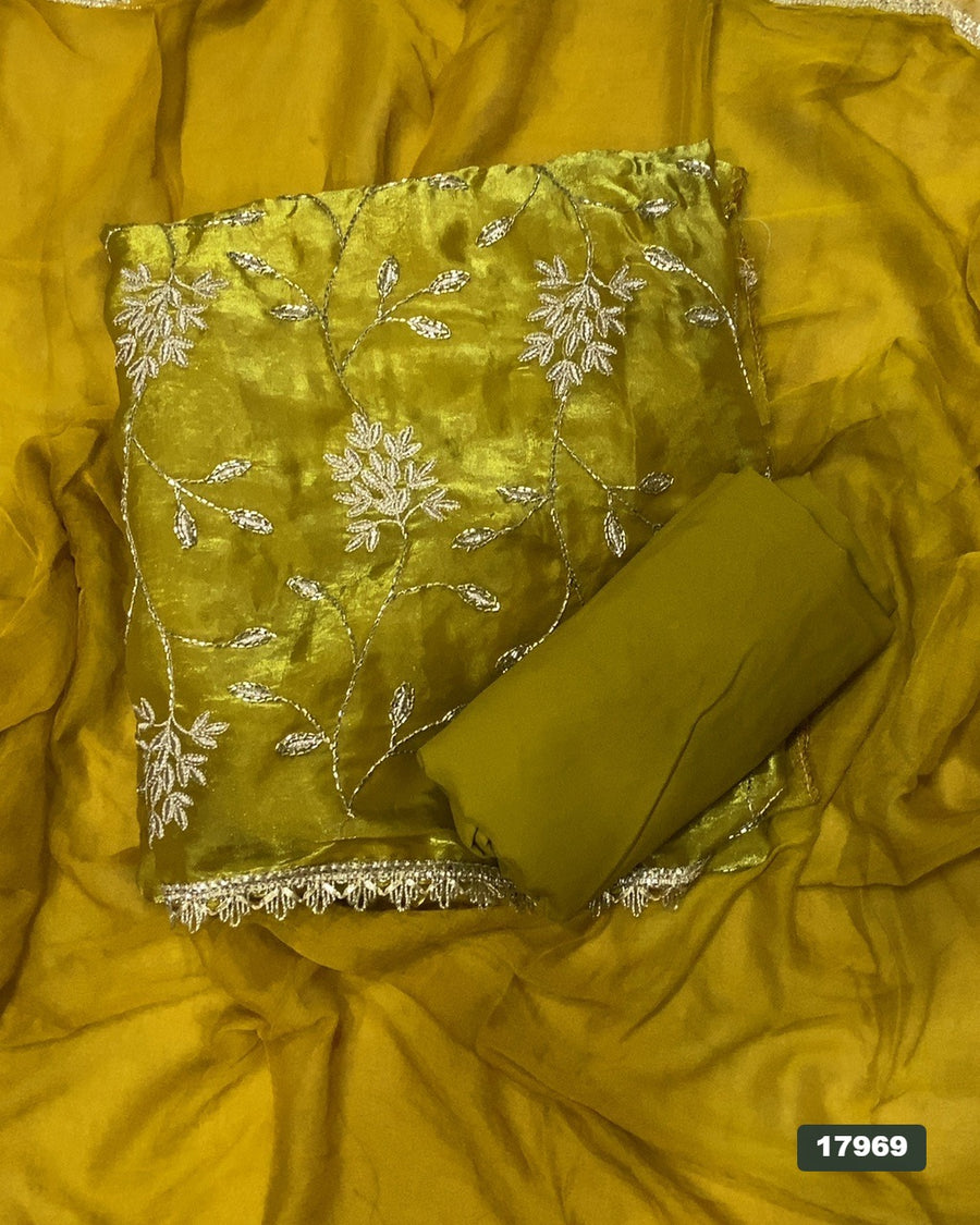 Silk Embroidery Suit Set