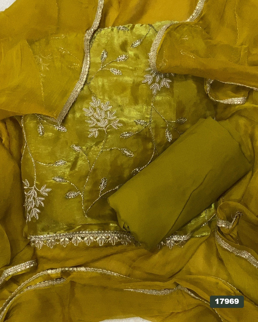 Silk Embroidery Suit Set