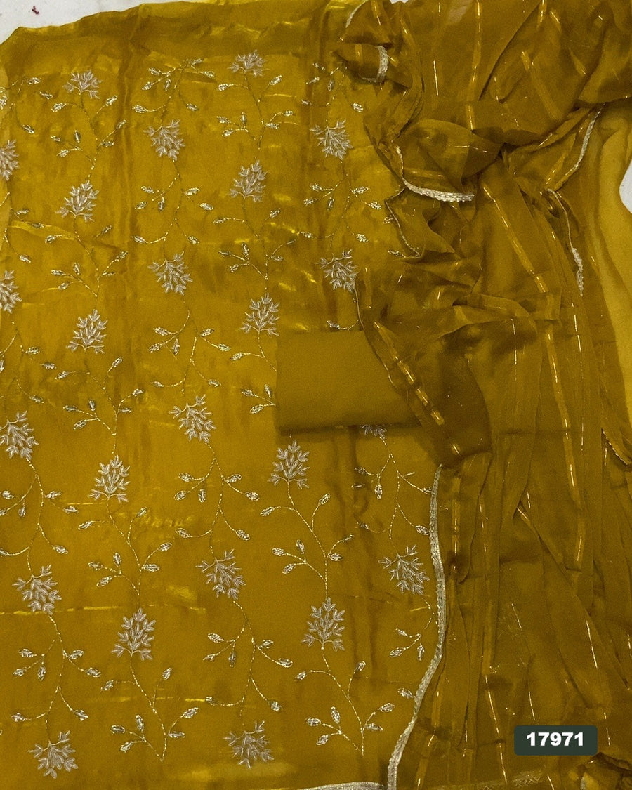 Silk Embroidery Suit Set