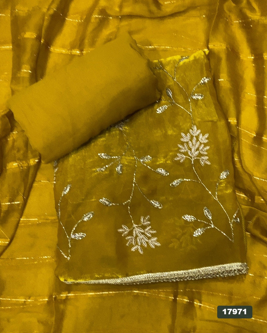Silk Embroidery Suit Set