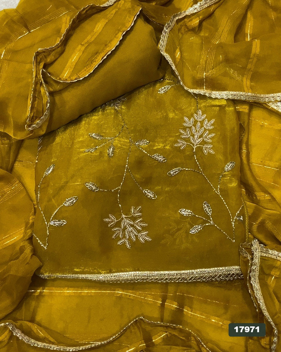 Silk Embroidery Suit Set