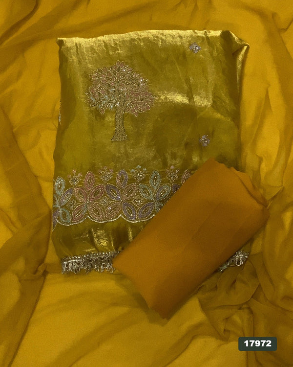 Silk Embroidery Suit Set