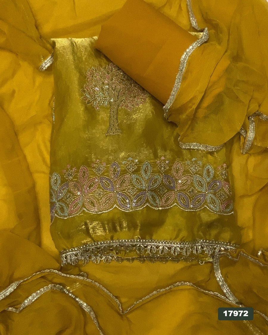 Silk Embroidery Suit Set