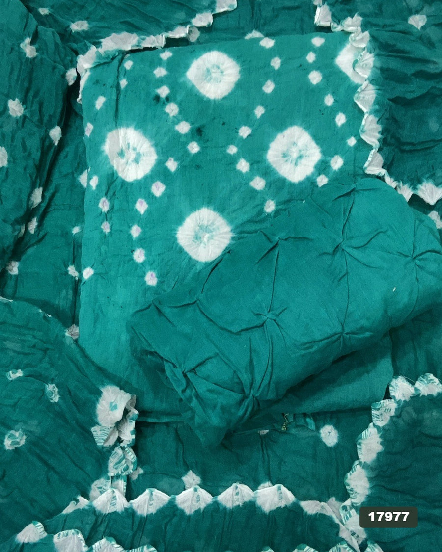 Pure Bandhej Cambric Cotton Suit Set