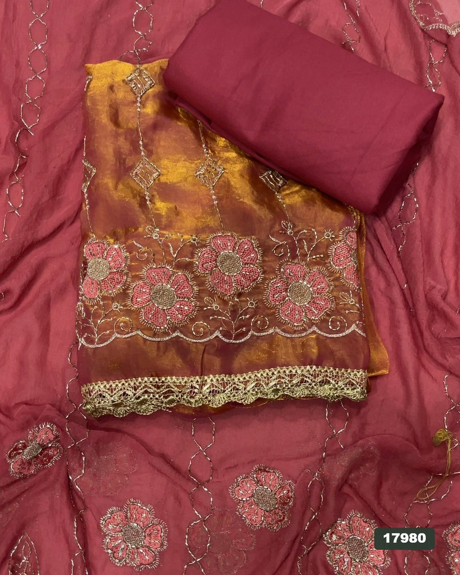 Skylon Silk Embroidery Suit Set