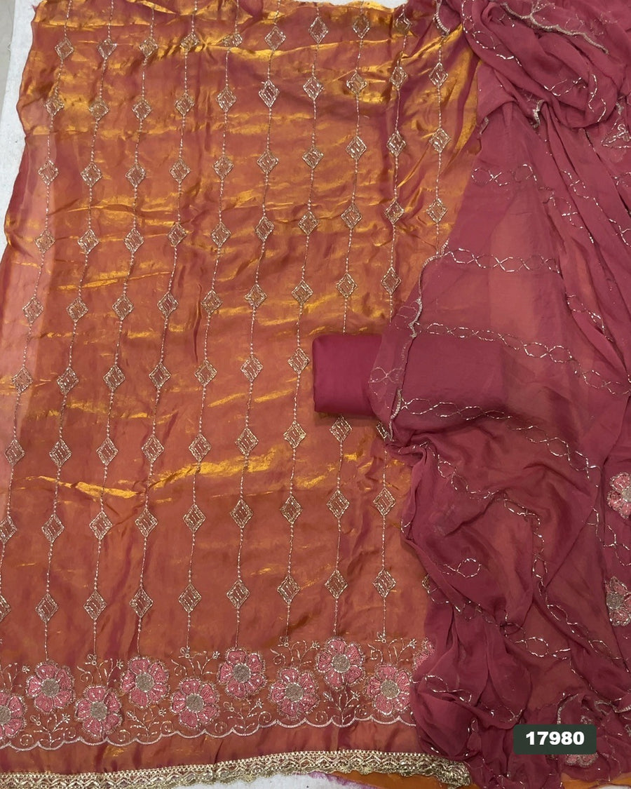 Skylon Silk Embroidery Suit Set