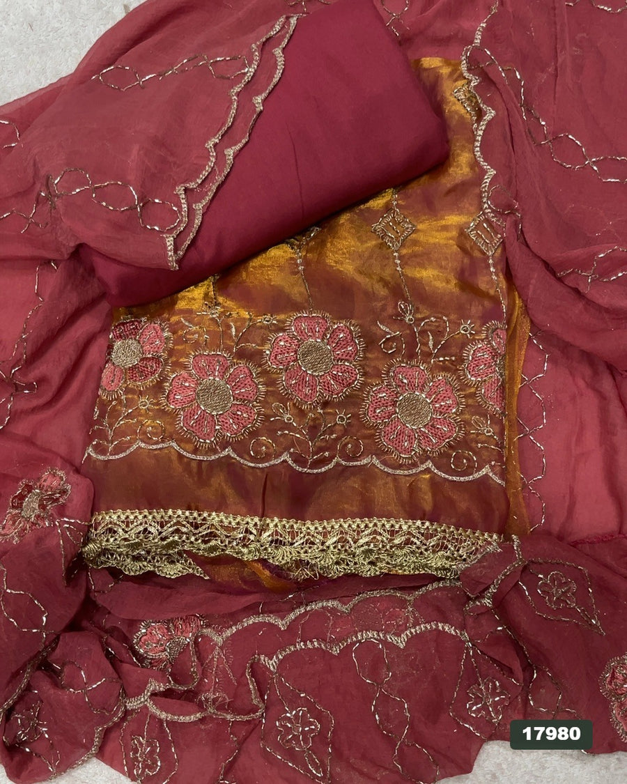Skylon Silk Embroidery Suit Set