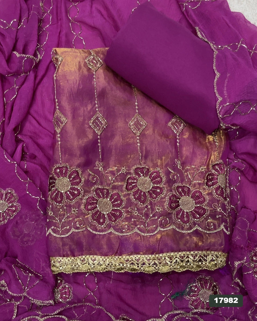 Skylon Silk Embroidery Suit Set