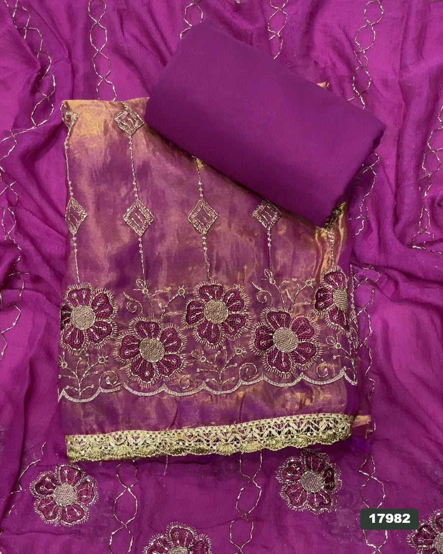 Skylon Silk Embroidery Suit Set