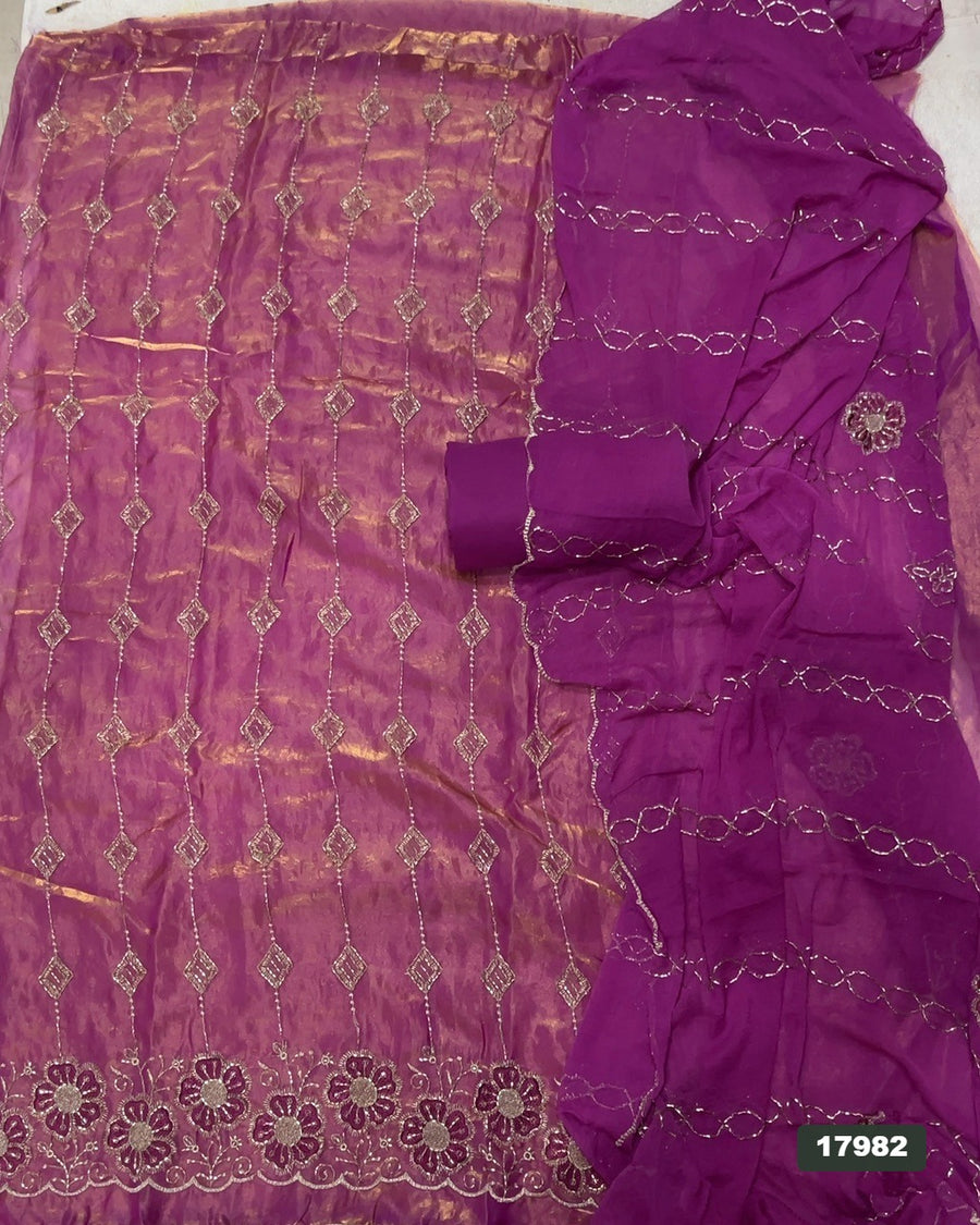 Skylon Silk Embroidery Suit Set