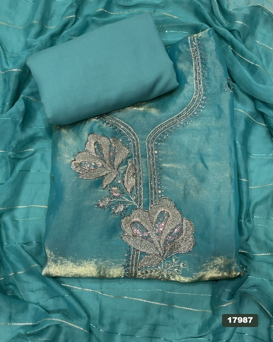 Skylon Silk Embroidery Suit Set