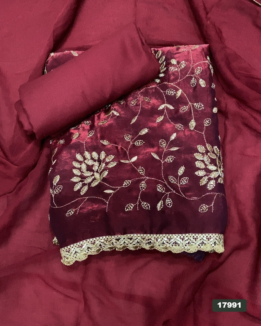 Skylon Silk Embroidery Suit Set