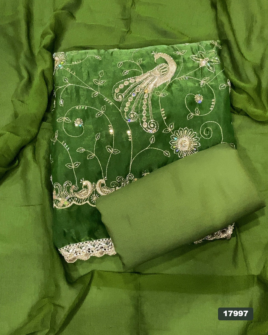 Silk Embroidery Suit Set