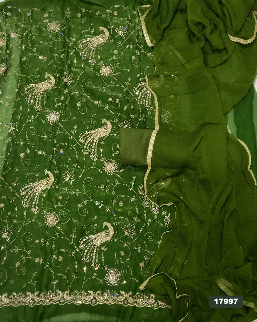 Silk Embroidery Suit Set