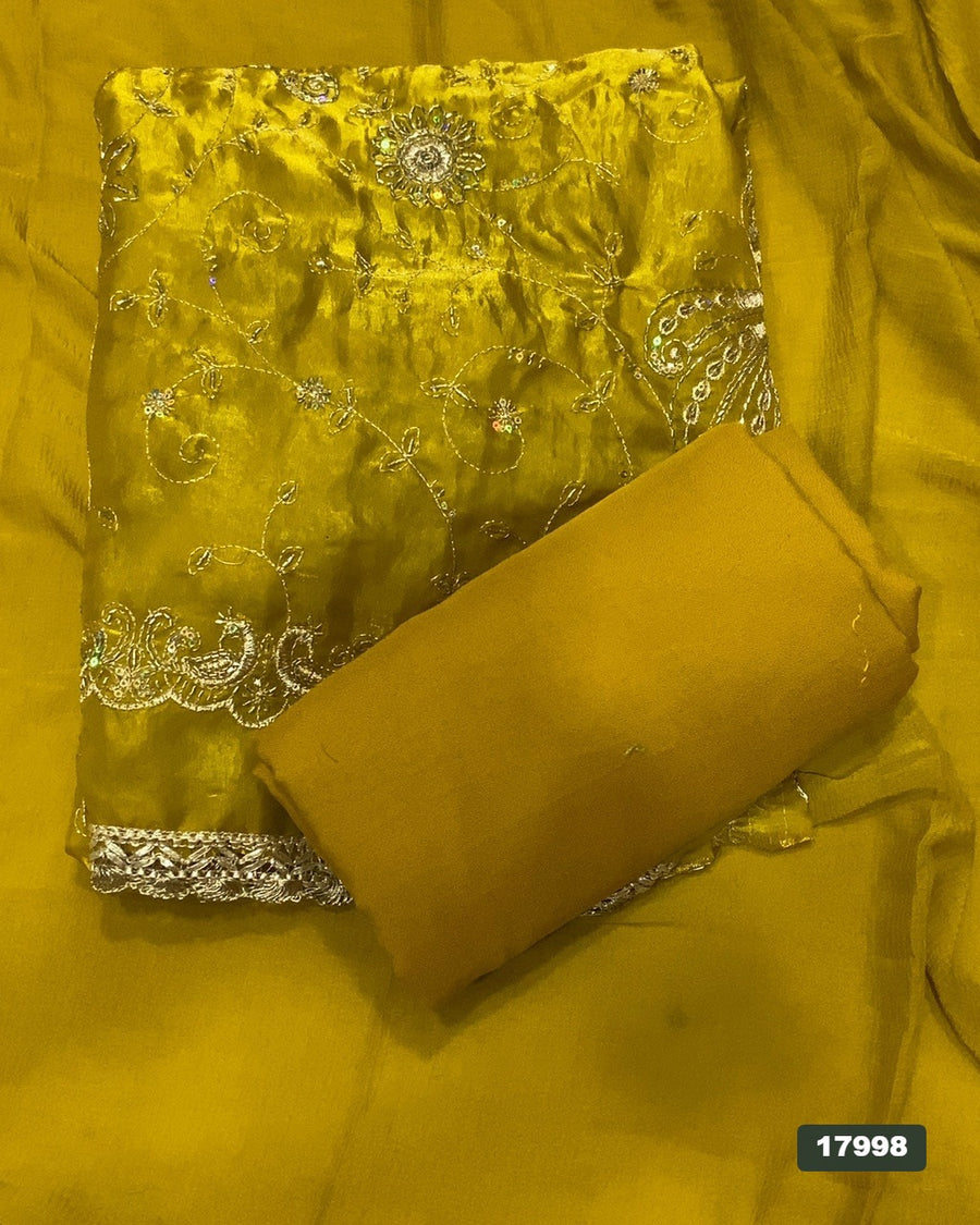 Silk Embroidery Suit Set