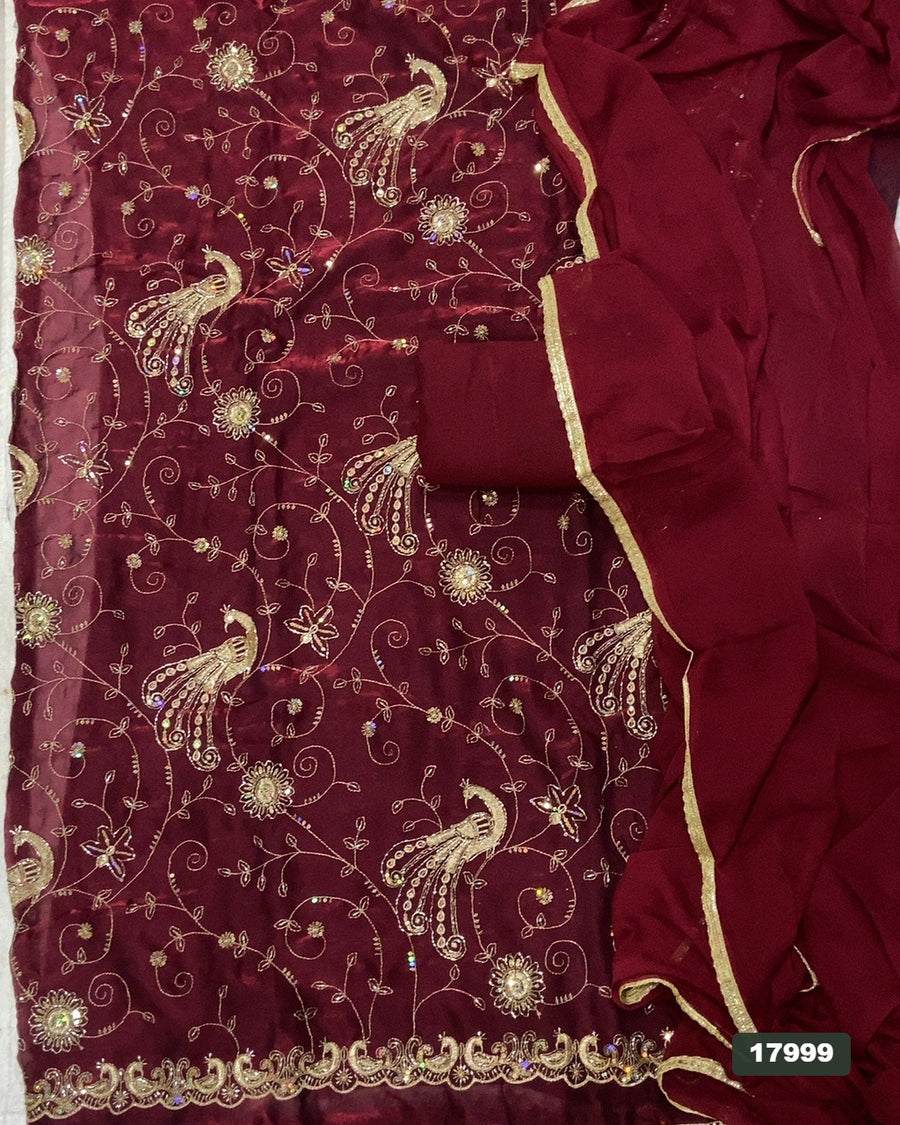 Silk Embroidery Suit Set