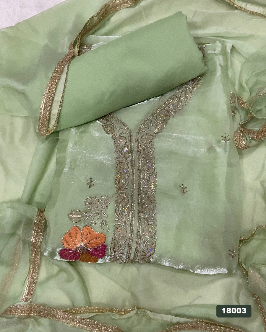 Silk Embroidery Suit Set