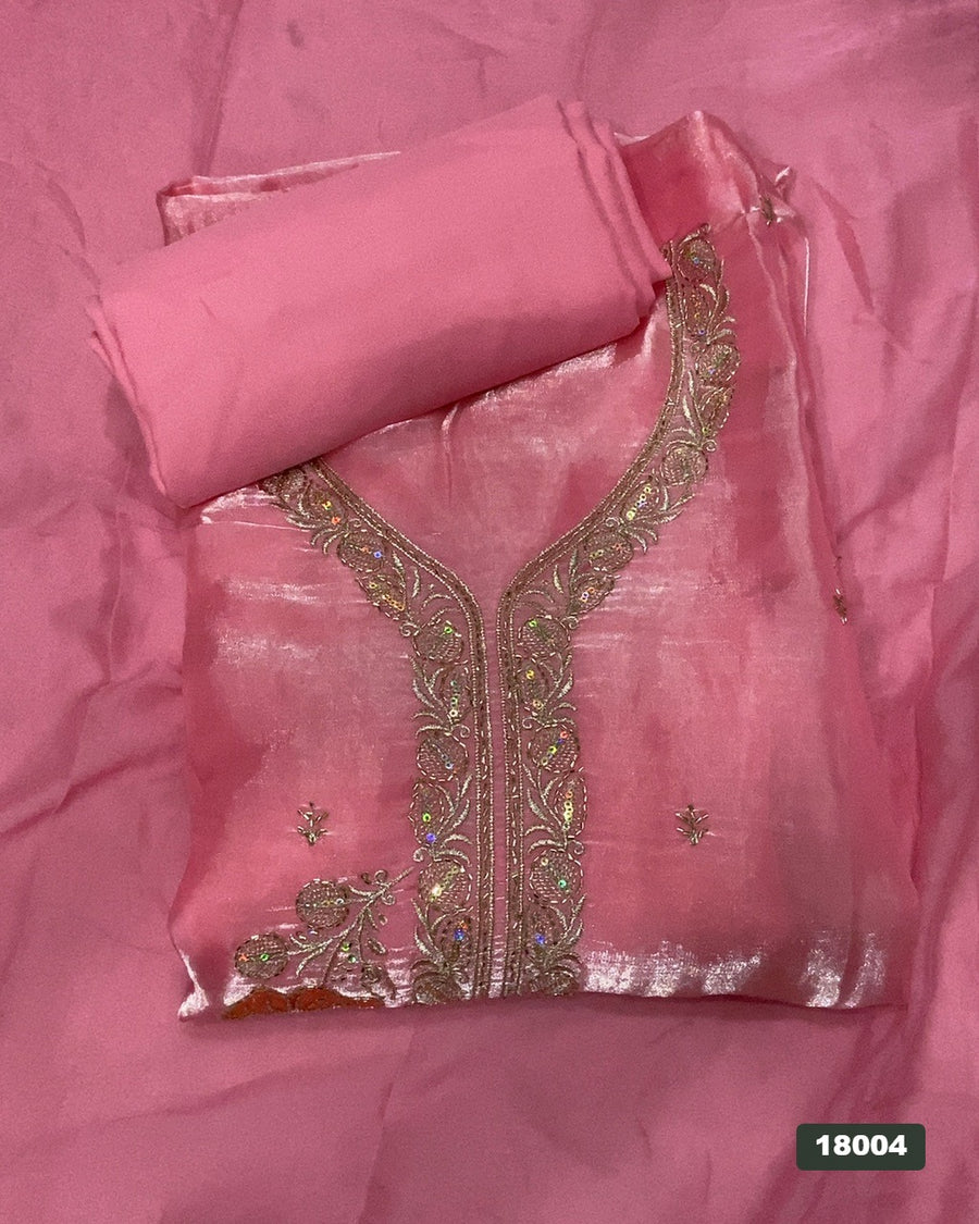 Silk Embroidery Suit Set
