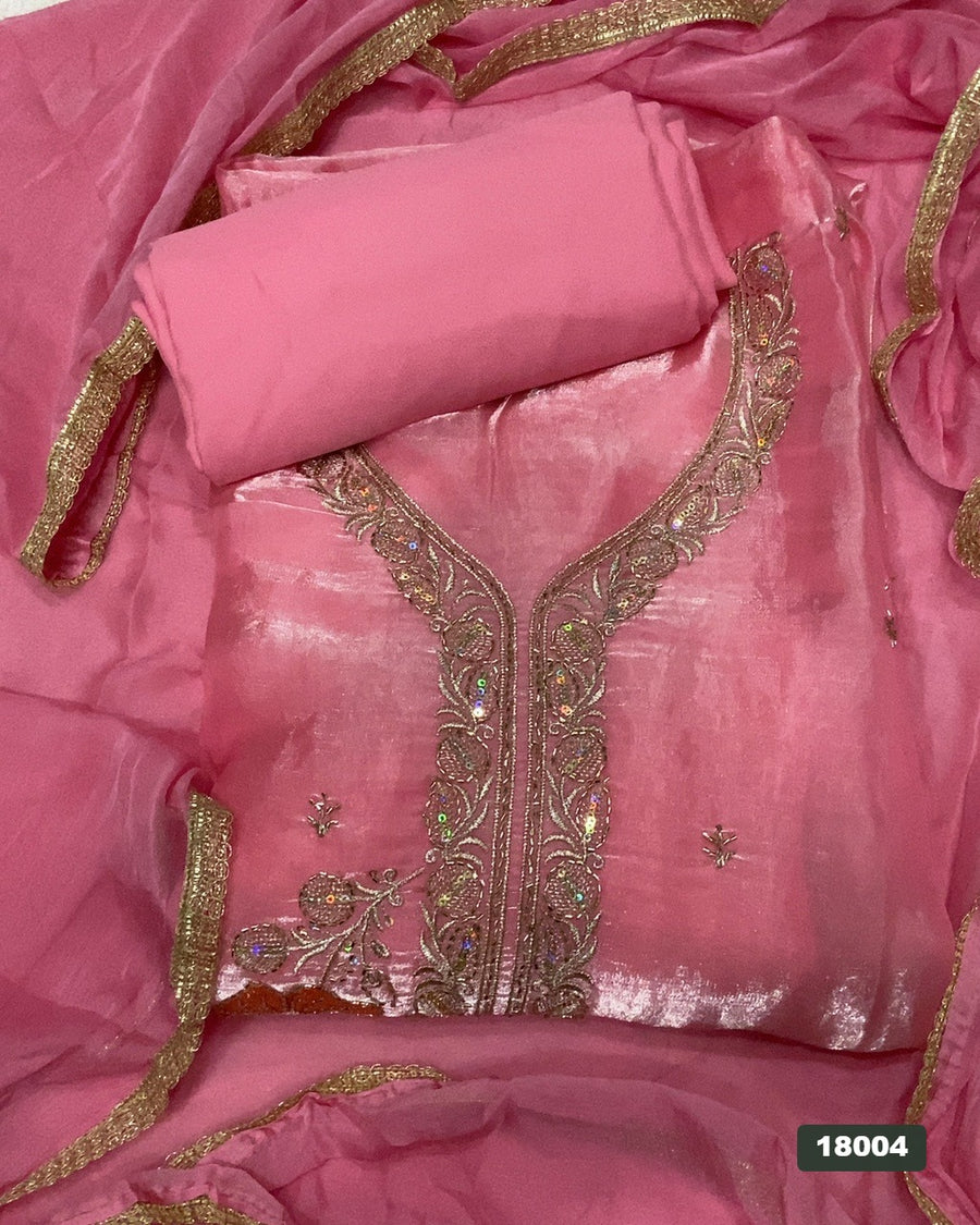 Silk Embroidery Suit Set