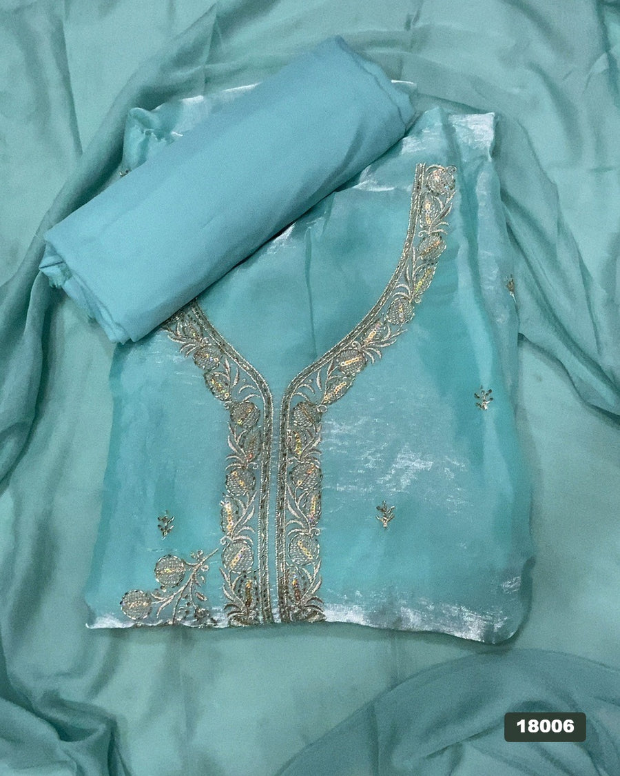 Silk Embroidery Suit Set