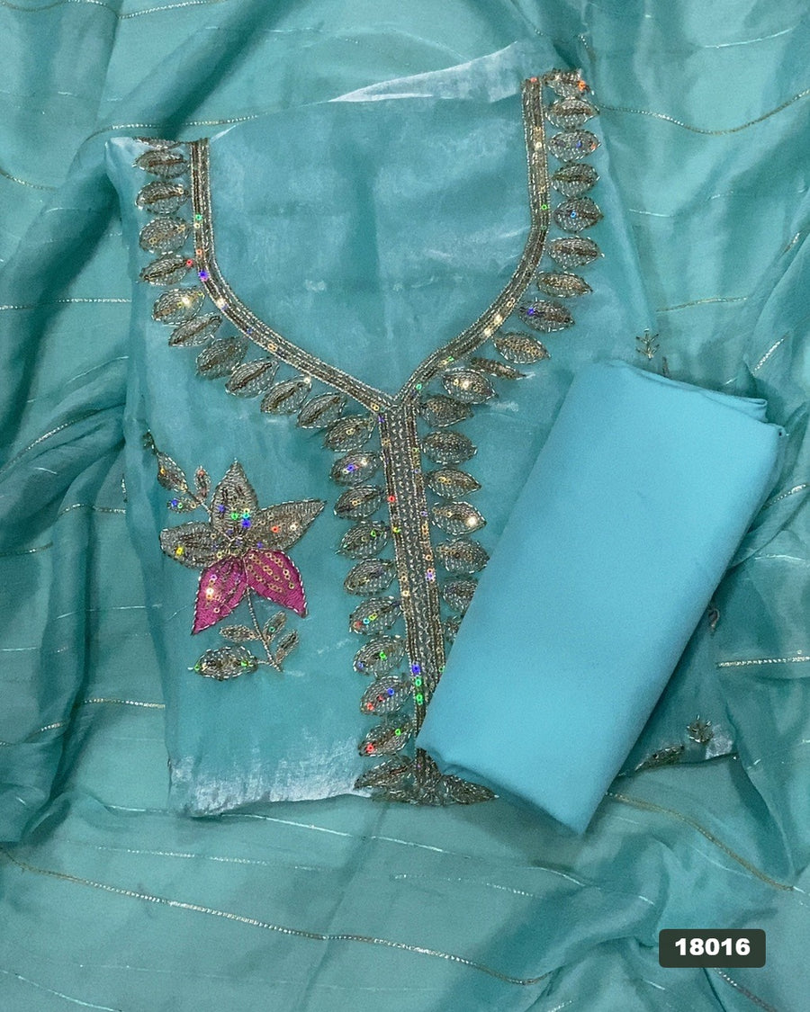 Silk Embroidery Suit Set