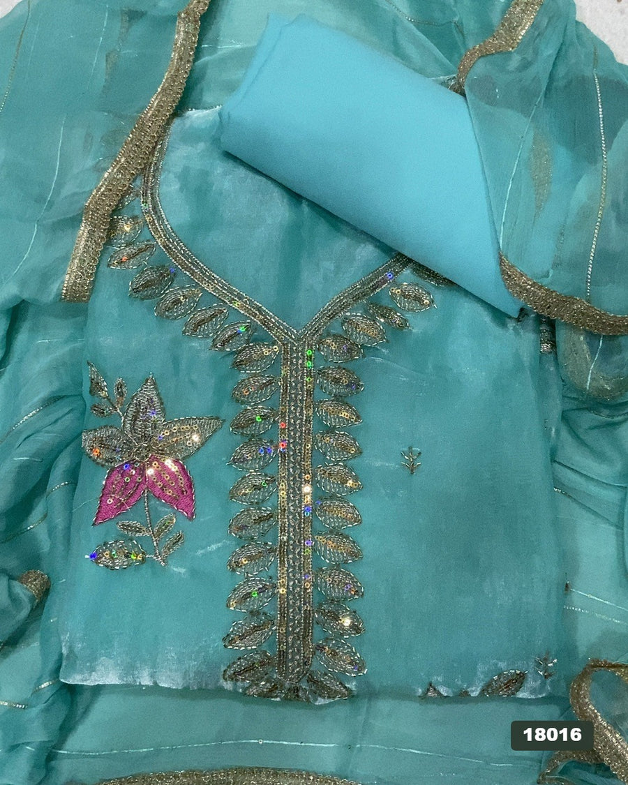 Silk Embroidery Suit Set