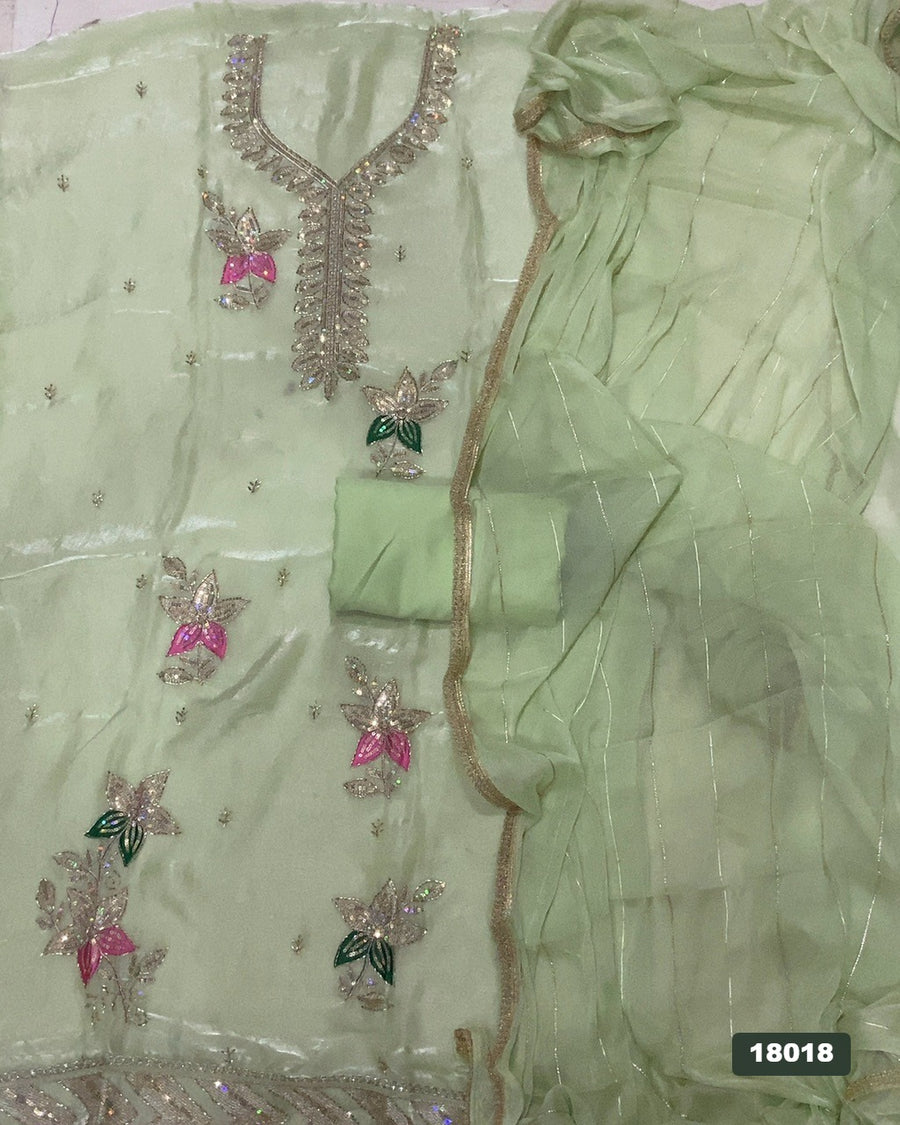 Silk Embroidery Suit Set
