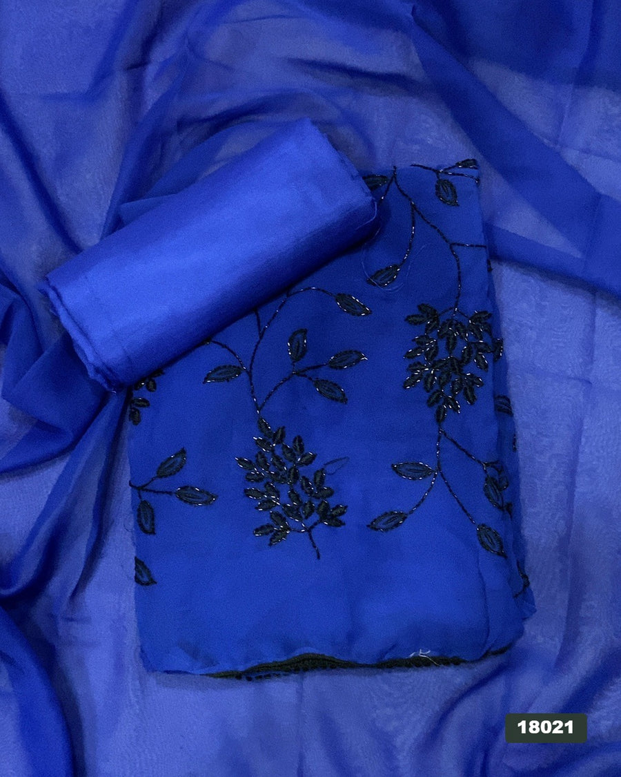 Gorgette Silk Embroidery Suit Set