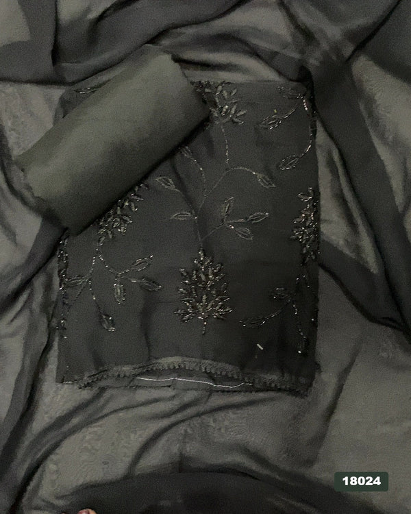 Gorgette Silk Embroidery Suit Set
