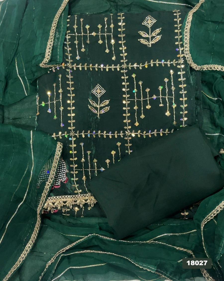 Silk Embroidery Suit Set